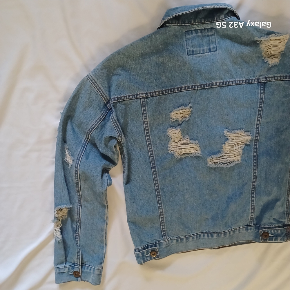 Forever 21 Men's Size XS Blue Denim Jacket Jean - Picture 7 of 11
